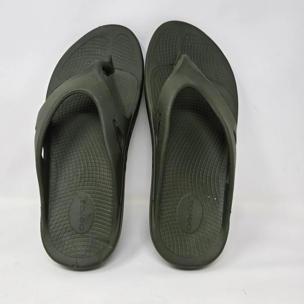 OOFOS OOriginal Recovery Sandals Forest Green Mens 13 Womens 15 Flip Flops 1100